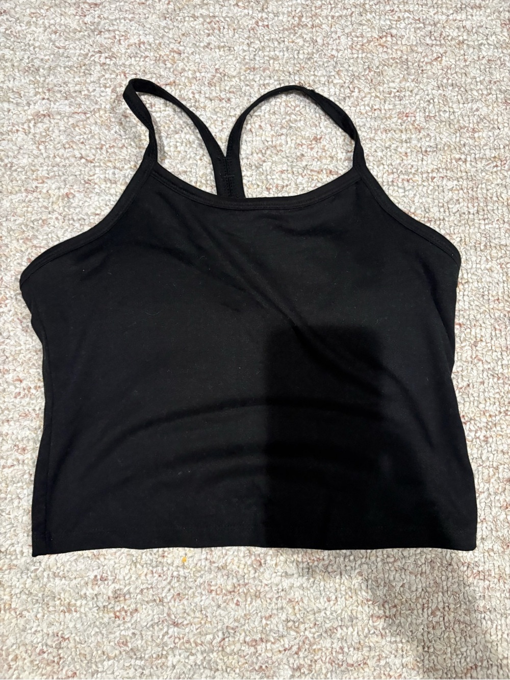 Kyodan Black Cropped Racerback Camisole